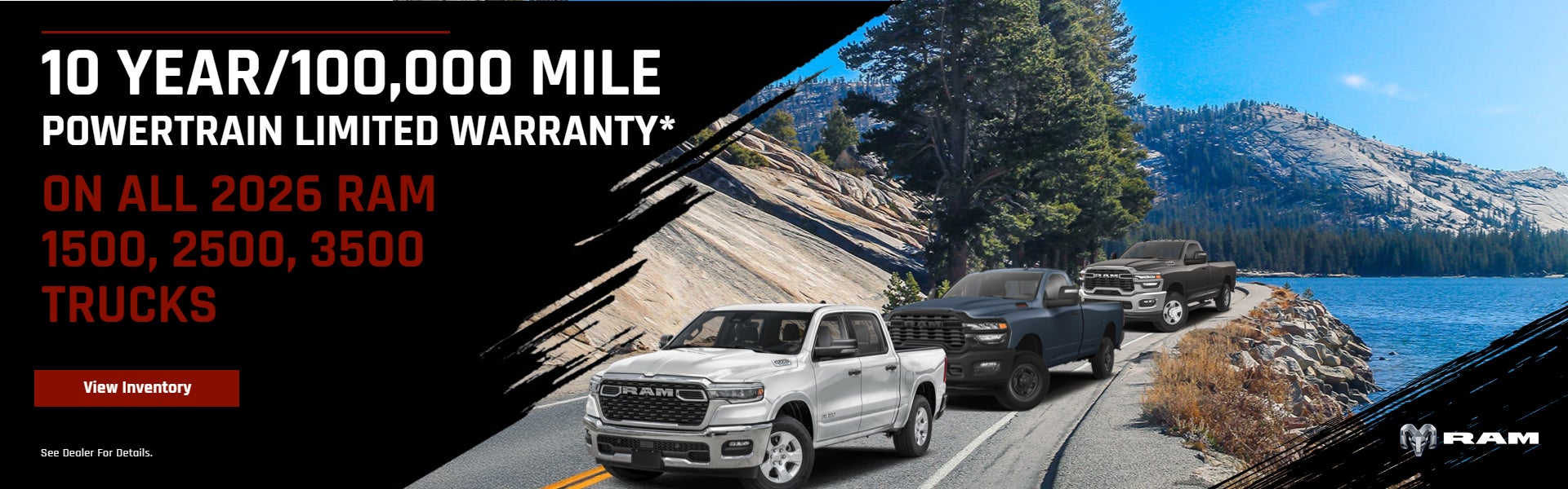 10 year/100,000 mile powertrain limited warranty*