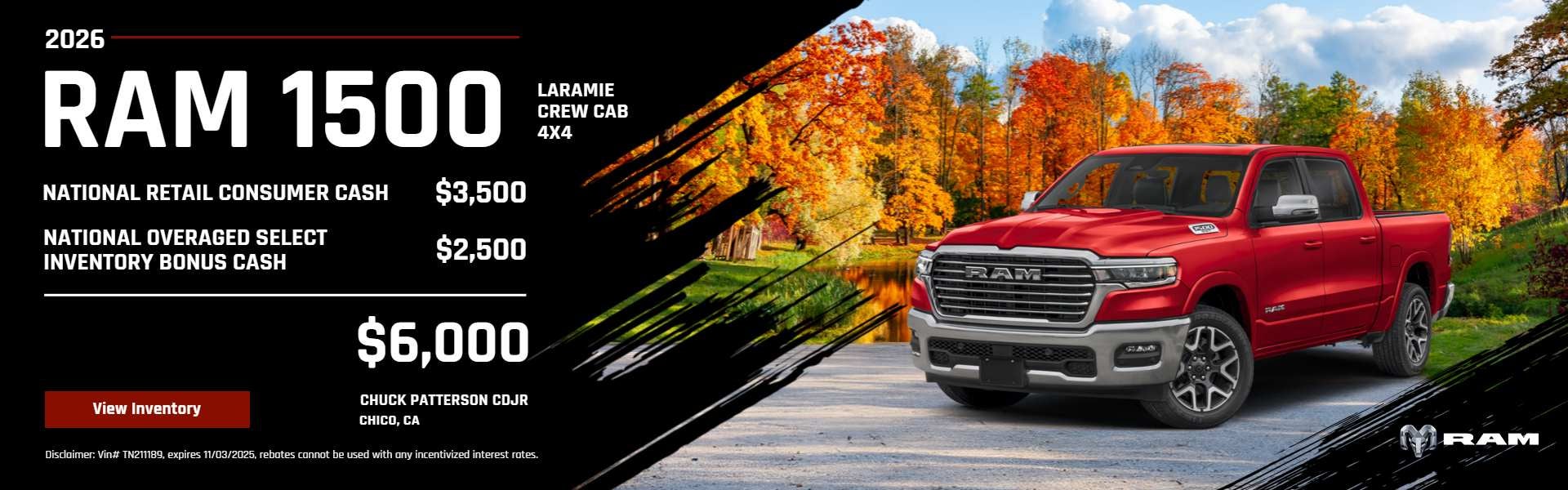 2026 Ram 1500 Homepage Banner